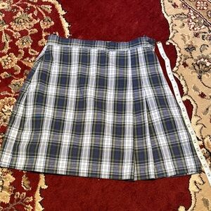 Plaid Blue and White Women's Skirt